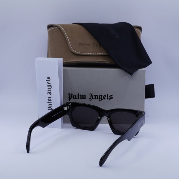 Palm Angels PERI089 BODIE 1007 Sunglasses Black Square Frame, Grey Lenses - Picture 9 of 9